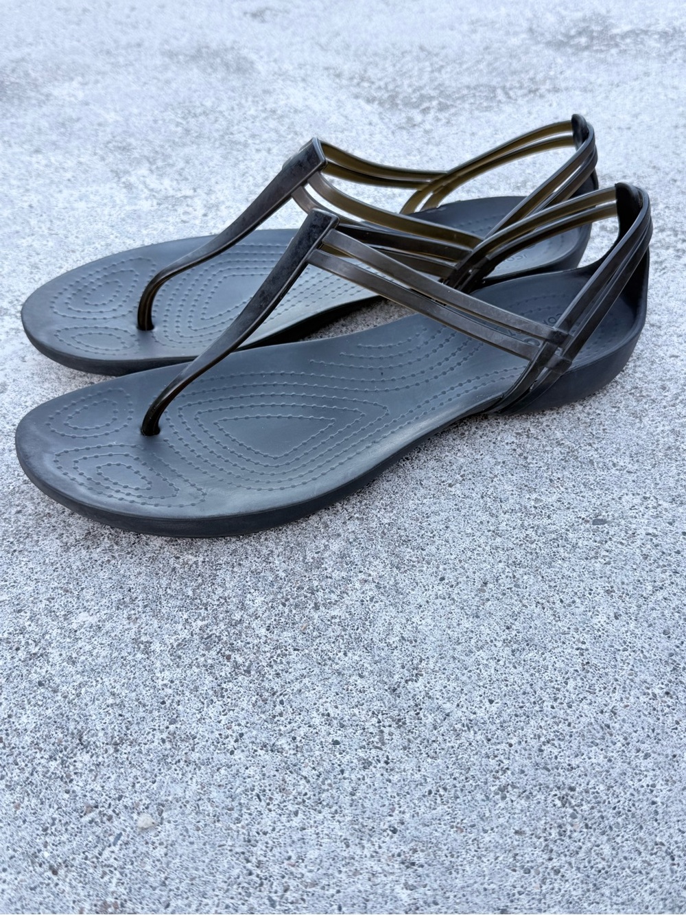 Crocs sandals, black, 9